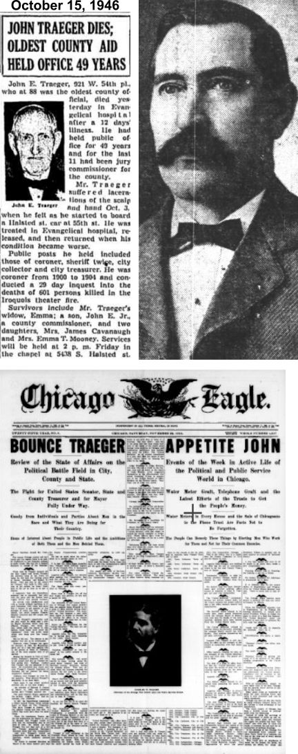 John Traeger Chicago Iroquois Theater Coroner