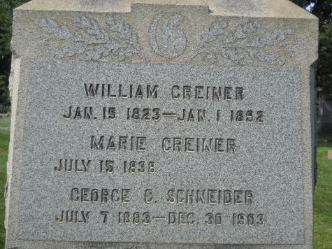 George G. Schneider was buried at Graceland Cemetery in Chicago