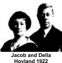 Della and Jacob Hovland in 1922