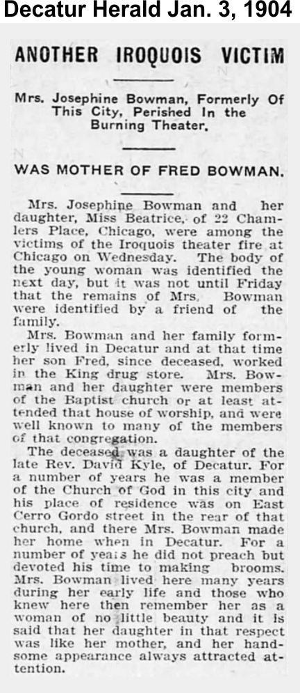 Josephine Bowman family