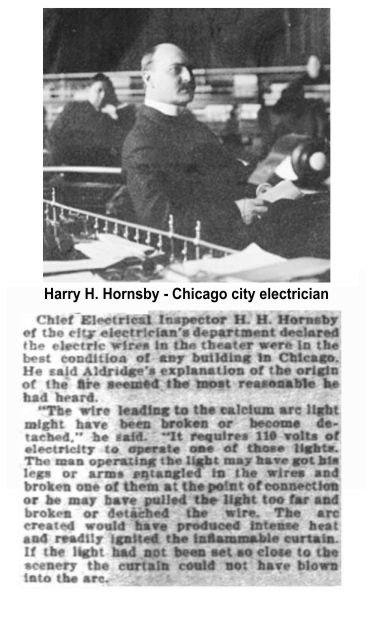 H. H. Hornsby Chicago chief electrical inspector Iroquois Theater