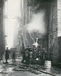 West end Couch alley in Chicago after Iroquois Theater fire