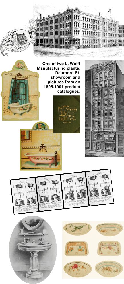 Ludwig Wolff Manufacturing of Chicago made plumbing fixtures