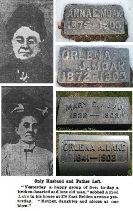 Mary E. Mead, Orlina Lake, Anna Moak and Lena Moak