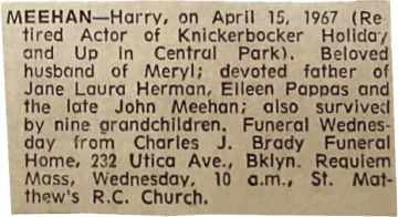 Hary Meehans obituary
