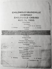 Chilwold Vaudeville Company program 1900