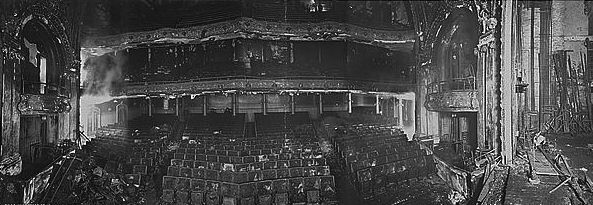 Iroquois Theater auditorium after fire in 1903