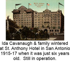Cavanaughs wintered at St. Anthonys Hotel