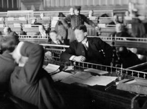 Usher Archie Guerin testifying at Iroquois Theater inquest