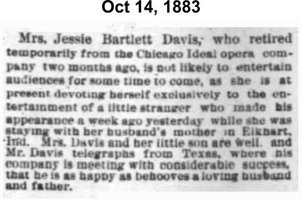 Jessie Bartlett Davis time out for sons birth 