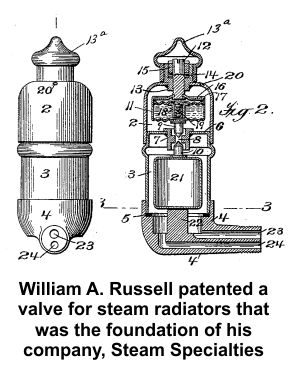 William A. Russell's steam valve