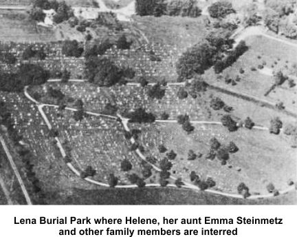 Cemetery in Lena IL where Helene and her mother are buried