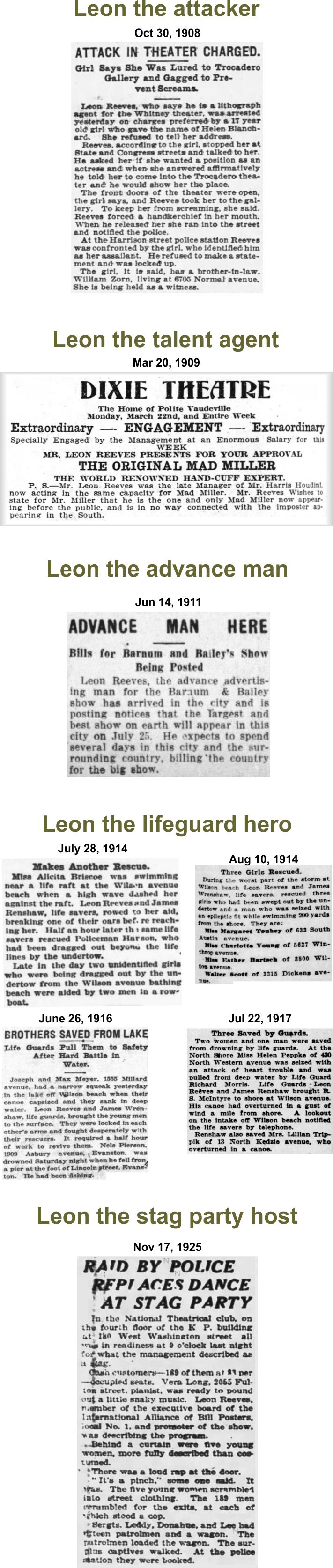 Leon Reeves, man of many stages