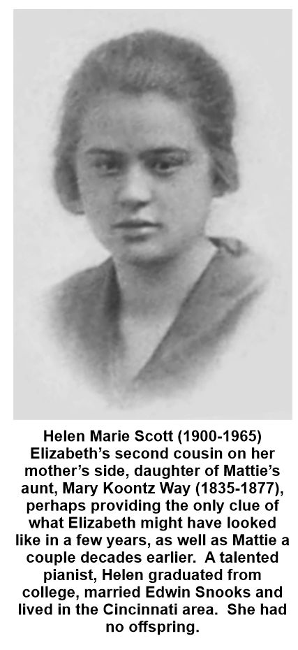 Helen M. Scott might provide a clue as to Elizabeth's appearance