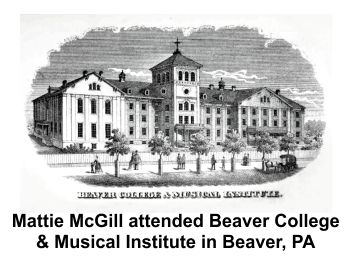 Martha R.K. Hogue McGill attended Beaver College in Beaver Pennsylvania