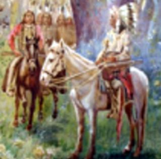St. John Lewis Iroquois gathering painting