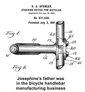 Josephine's father manufactured bicycle handlebars