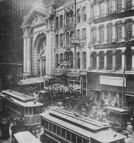 Chaotic street scene may have obscured father from son