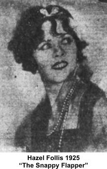 Hazel Follis as snappy flapper