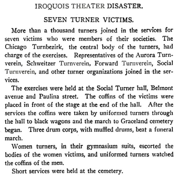 Marshall Everett on Turners in Iroquois Theater book